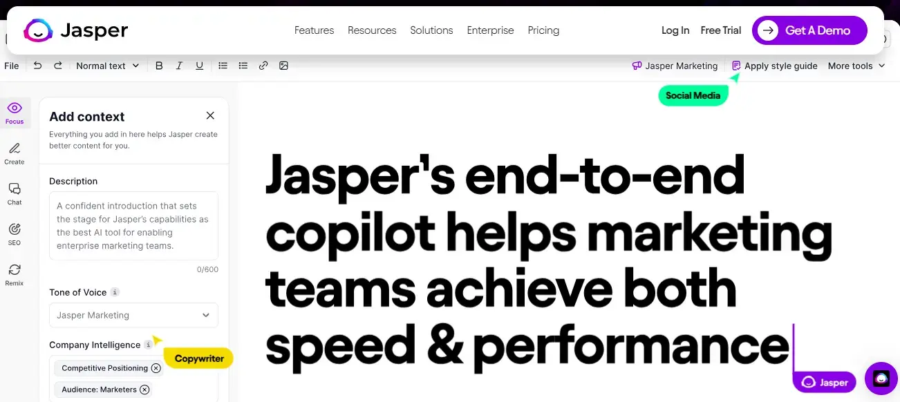 7 Latest AI Productivity Tools in 2024 3 Jasper - AI
