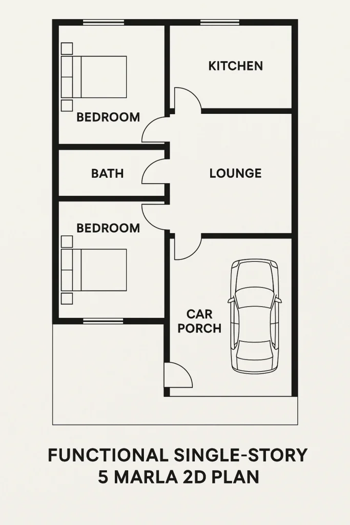Popular 5 marla house plan layouts in pakistan