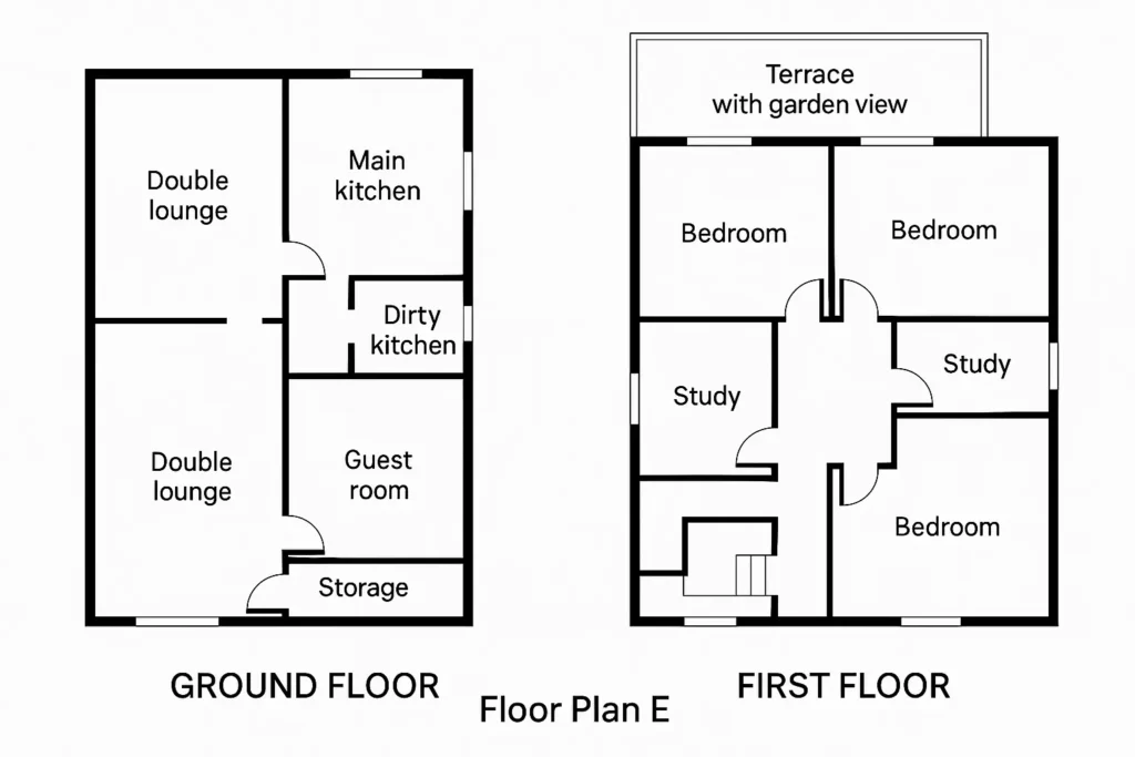 Floor plan e - gharhub