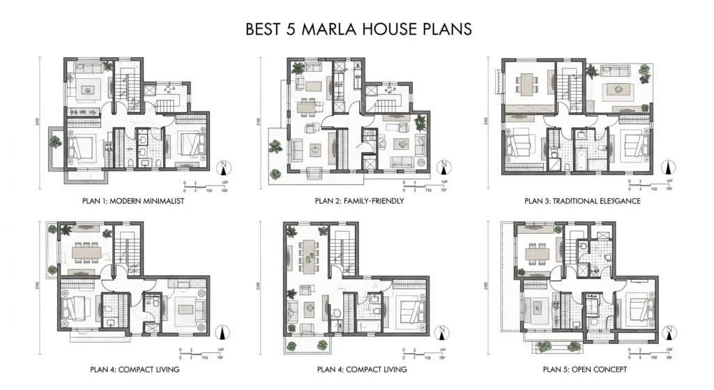 Compact yet spacious best 5 marla house plans - gharhub