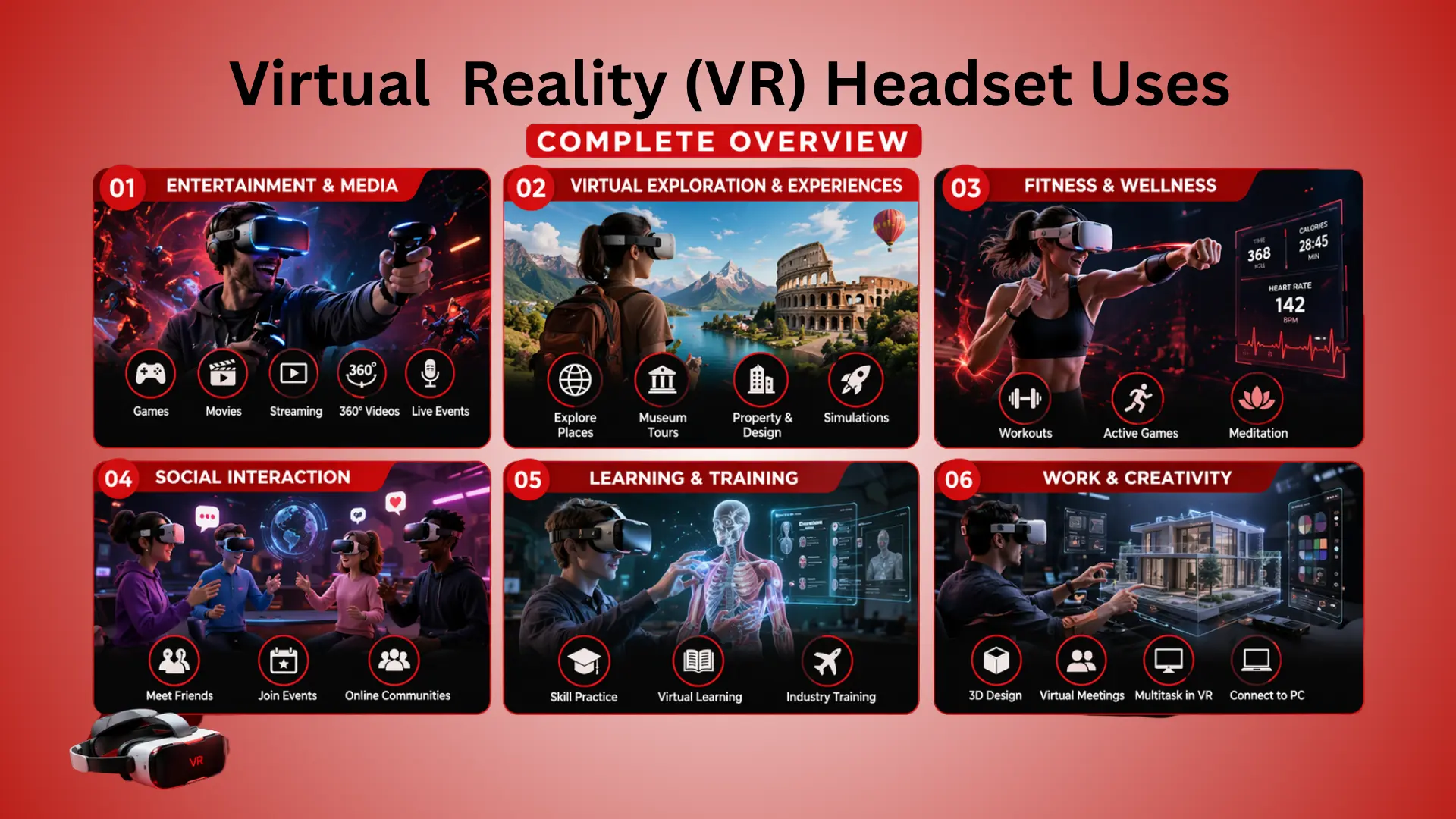 VR Headset Uses: What You Can Do with Virtual Reality Devices Today 1 Virtual Reality (VR) Headset Uses (Complete Overview) - Euphoria XR
