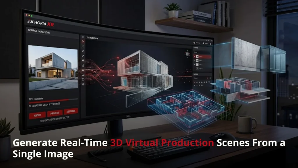 Generate Real-Time 3D Virtual Production Scenes From a Single Image