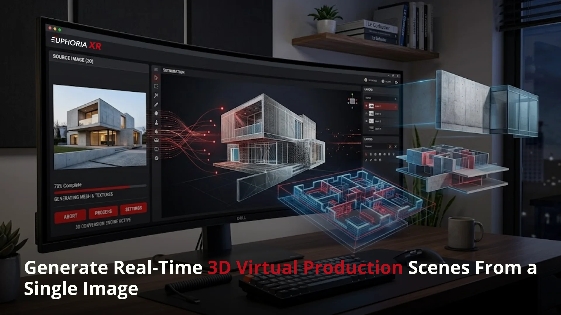 Generate Real-Time 3D Virtual Production Scenes From a Single Image