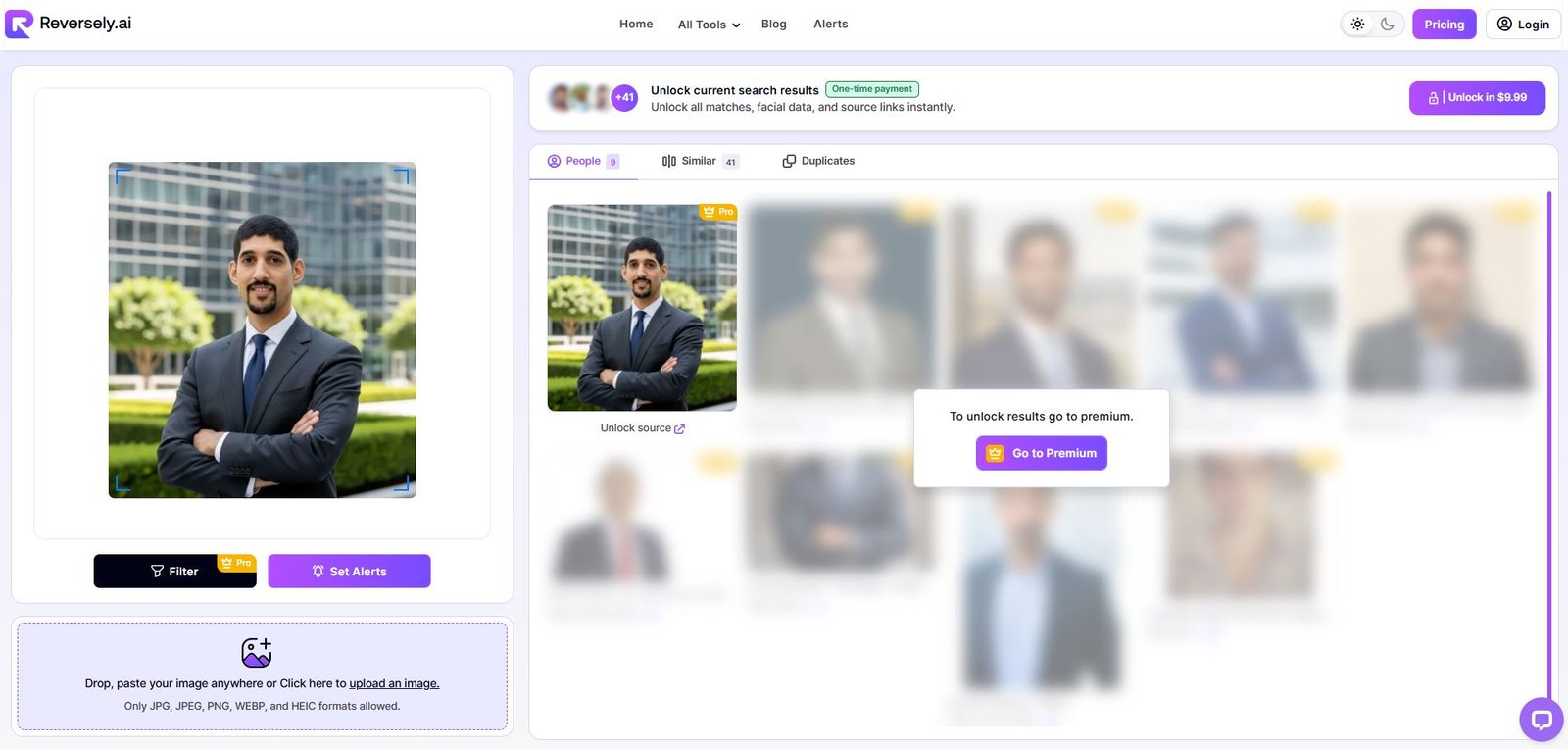 Verify Any Face in Seconds with Reversely.ai Face Search 3 Reversely.ai Face Search -Instant AI Results for AI