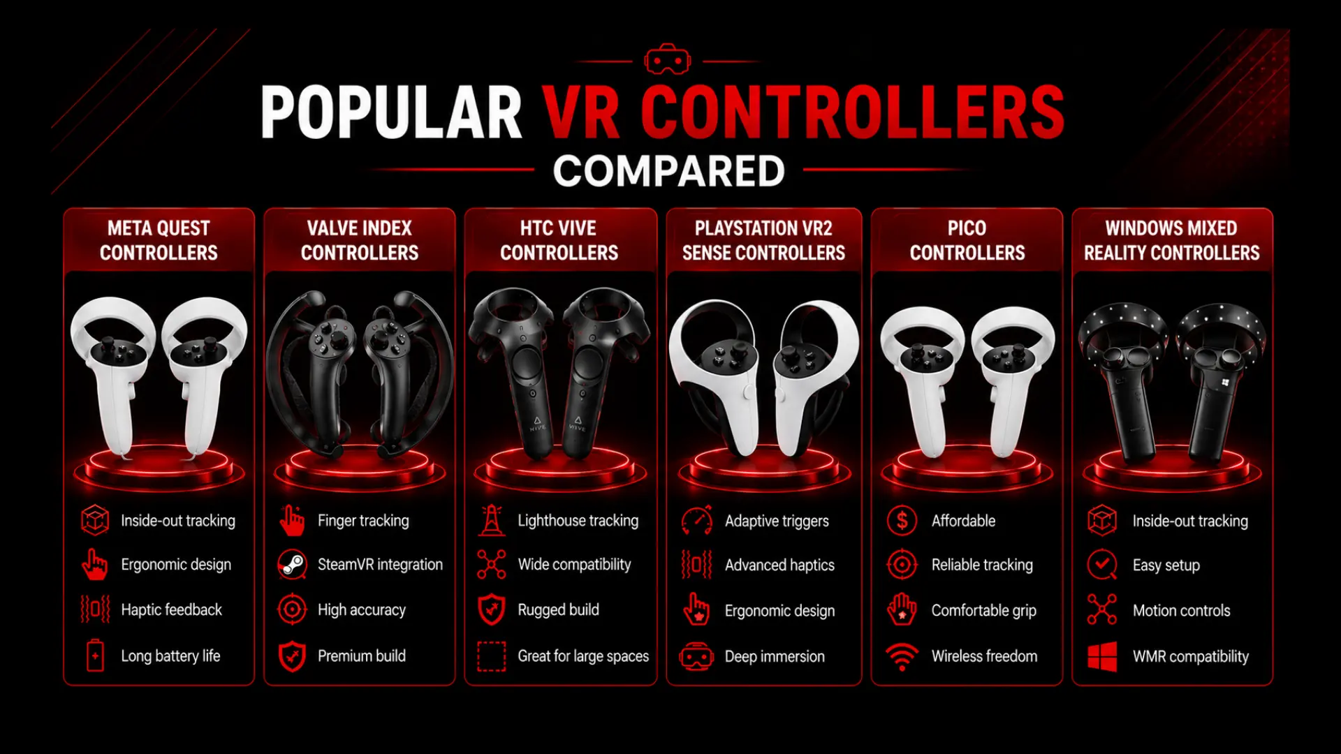 Popular VR Controllers Compared - Euphoria XR