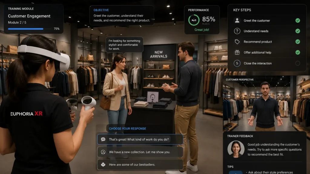 VR Retail Staff Training Simulations by Euphoria XR