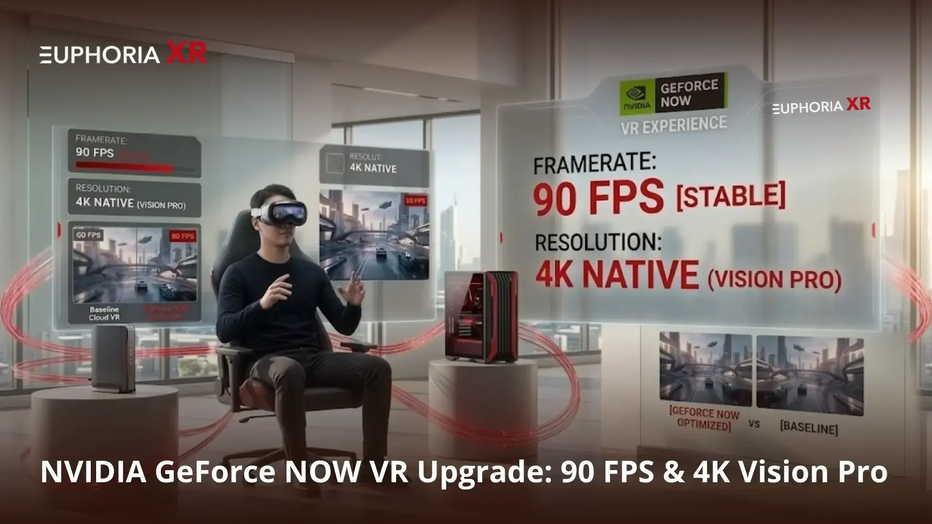 NVIDIA GeForce NOW VR Upgrade 90 FPS & 4K Vision Pro - Euphoria XR